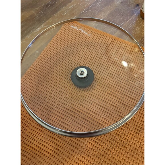 Pampered Chef Professional 10" Glass Skillet Pot Lid Only EC - Picture 2 of 3